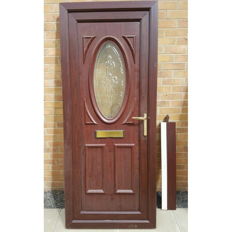Brown UPVC door