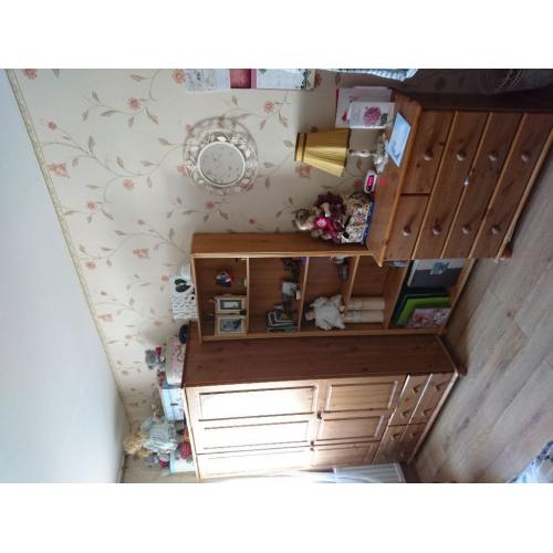 Wardrobe plus shelves and drawer storage