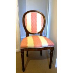 Two padded wooden chairs in excellent condition