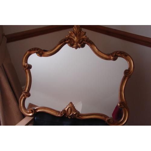 Ornate Gold Leaf Finish Mirror