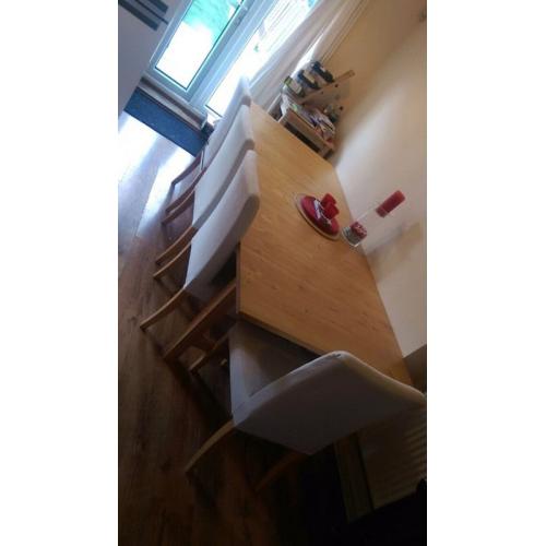 Dining table 5 chairs 1 bench