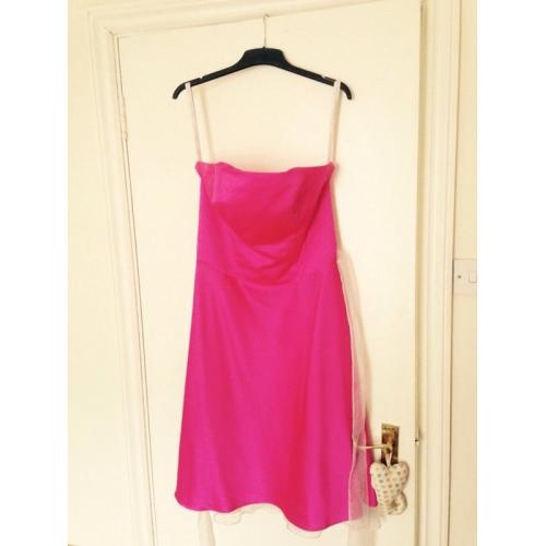 Alfred Angelo bridesmaid / prom style dress in hot pink, size 16