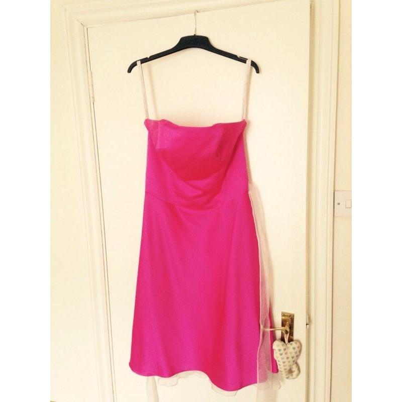 Alfred Angelo bridesmaid / prom style dress in hot pink, size 16