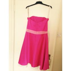 Alfred Angelo bridesmaid / prom style dress in hot pink, size 16