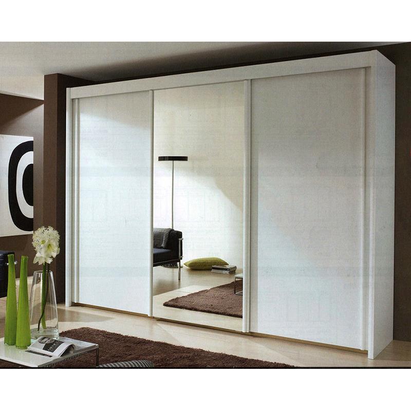 Brand New 3 Door Monaco Sliding Wardrobe Cupboard with Full Mirror