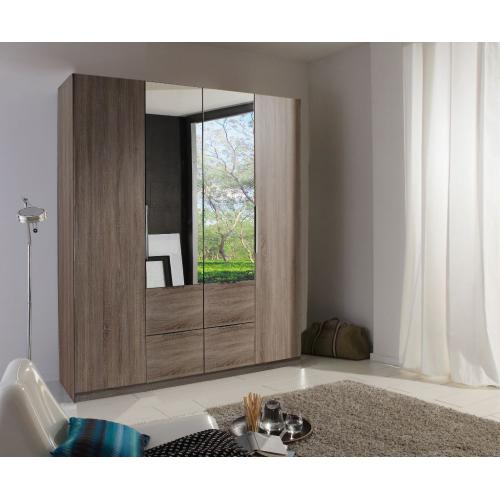200cm Wide 4 Door With 4 Drawers and 2 mirrors German Wardrobe