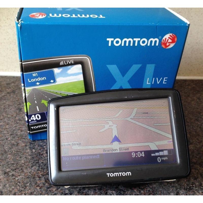 TomTom XL Live Sat Nav GPS navigator with UK + Western EUROPE maps