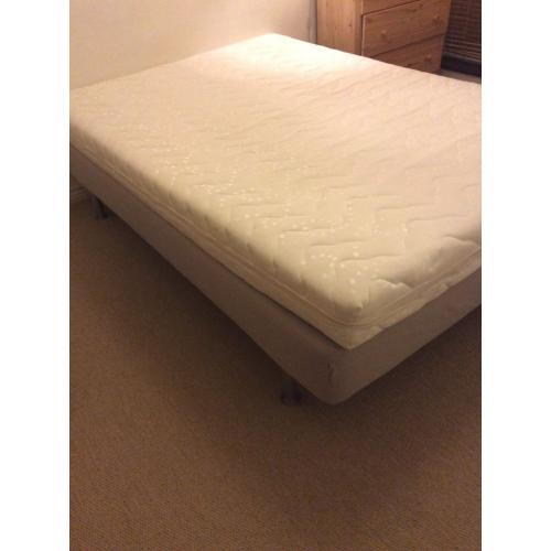 100% latex euro double mattress AND IKEA Engerdal King size Divan