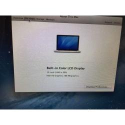 MacBook Pro 15-inch 4gb ram 320gb Storage 2.4ghz 2010 with charger