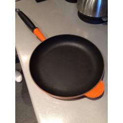 Le Creuset volcanic orange frying pan