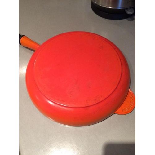 Le Creuset volcanic orange frying pan