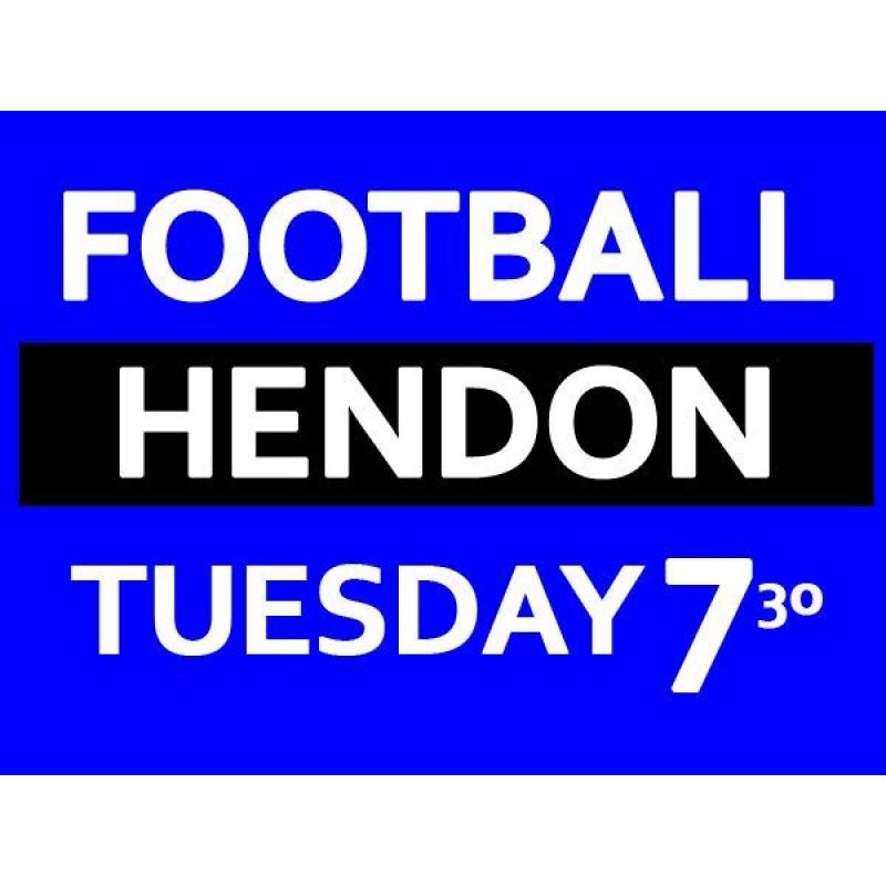 Play friendly football game at Hendon, North London