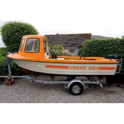 Vimar 504 16ft fishing boat with 40hp Mercury outboard and trailer.