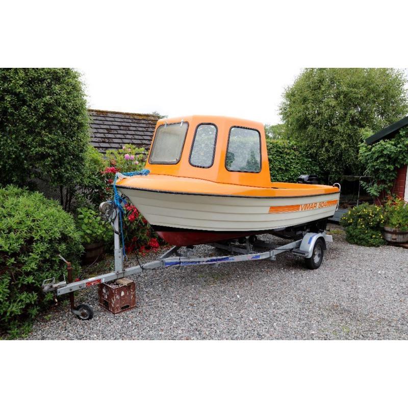 Vimar 504 16ft fishing boat with 40hp Mercury outboard and trailer.
