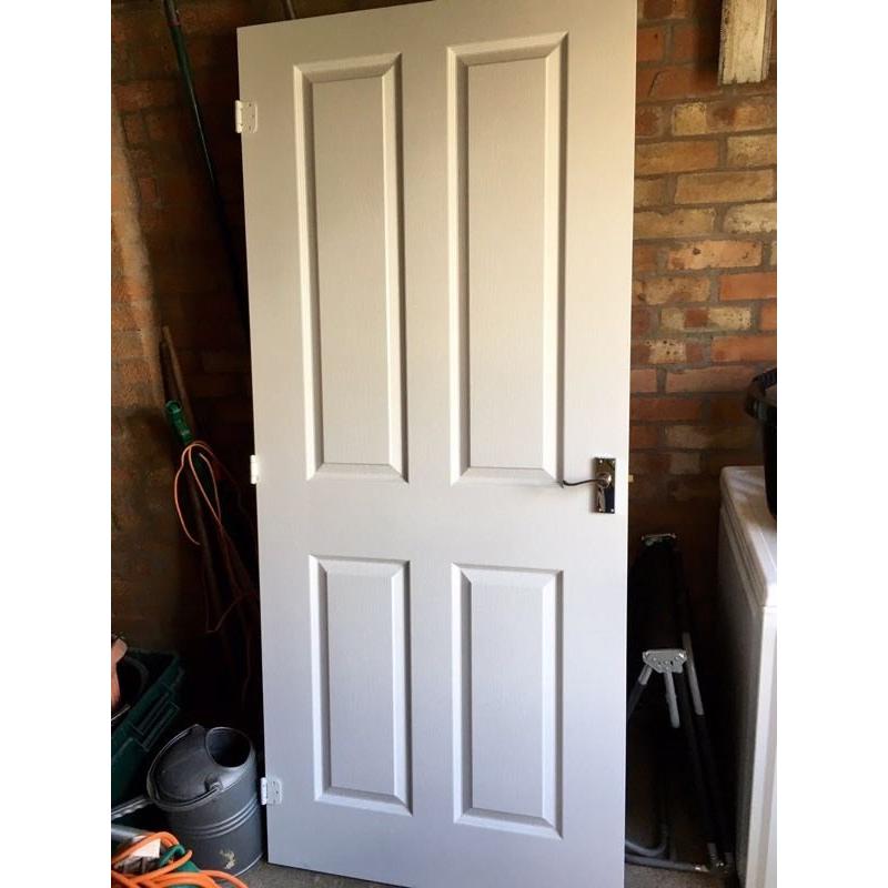 Brand new pre painted white door