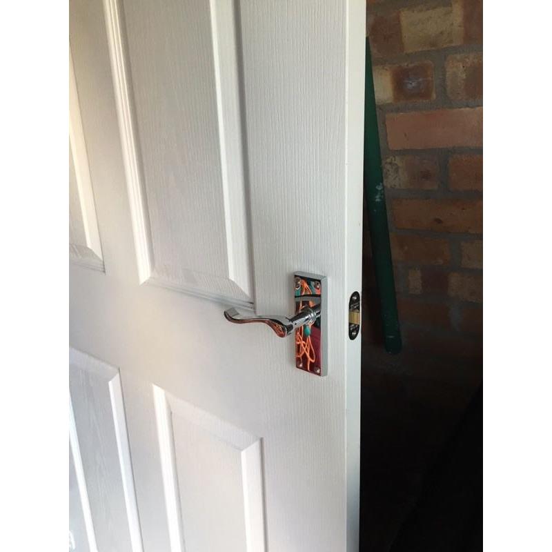 Brand new pre painted white door