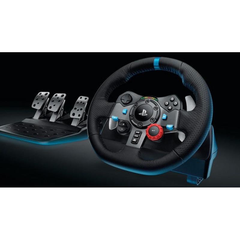 USED ONCE - Playstation 4 500GB + 2 Games + Logitech G29 Steering Wheel & Pedals