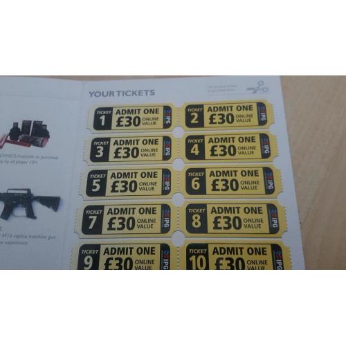 PAINTBALL TICKETS FOR SALE