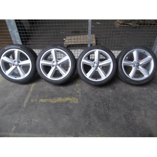 GENUINE 18" AUDI A5 RONAL ALLOY WHEELS (JUST BEEN REFRUBISHED) GREAT TYRES