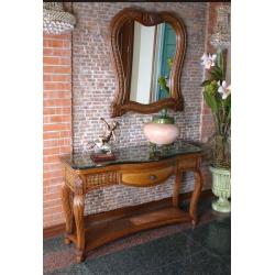 French style consule table and mirror set