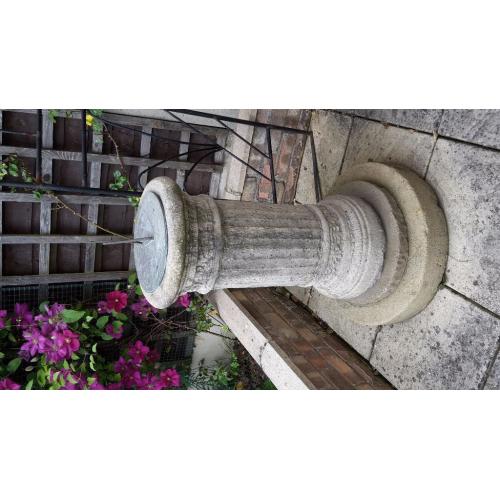 Sundial with Plinth - very heavy plinth. Beautiful weathered ornament for garden
