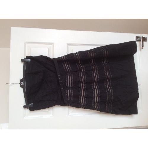 Oasis size 12 black strapless dress