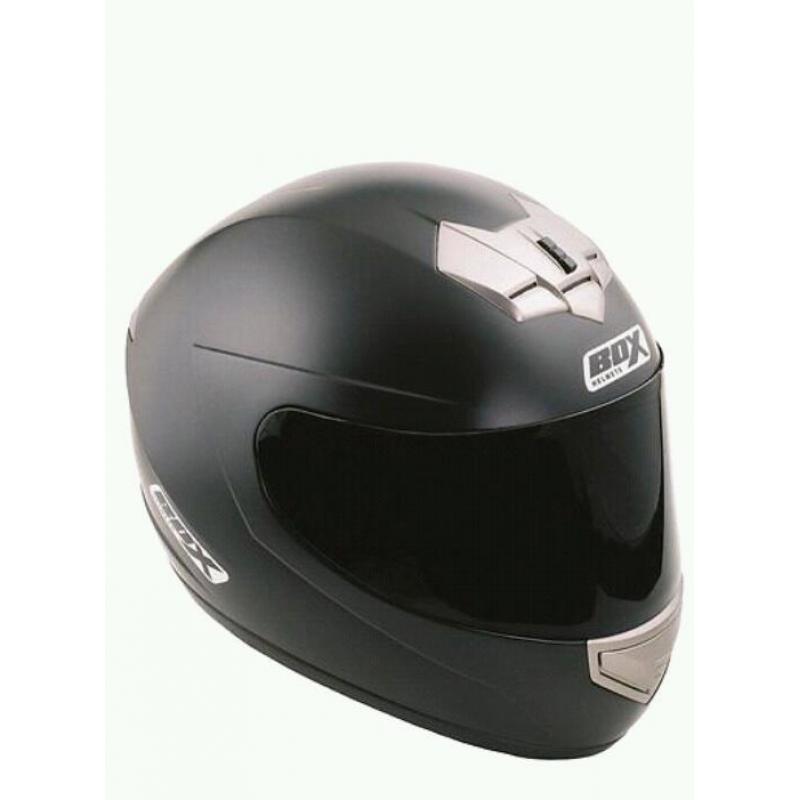 Brand new BOX BX-1 PLAIN MATT BLACK HELMET (M)
