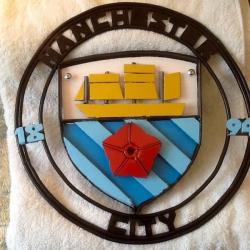 Latest Manchester City shield, emblem, badge - football memorabilia