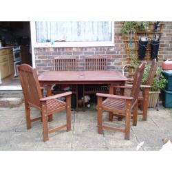 6 seater garden table and chairs