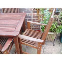 6 seater garden table and chairs