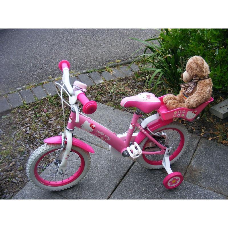 HELLO KITTY BIKE 14" WHEEL HARDLY USED great working order