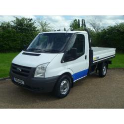 2010 10 FORD TRANSIT 2.4TDCI 115BHP 350MWB DROPSIDE RWD 68000 MILES FSH 1 OWNER