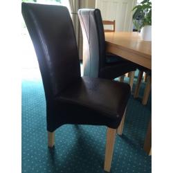 BARGIN!!! Oak extendable table and leather chairs!!!