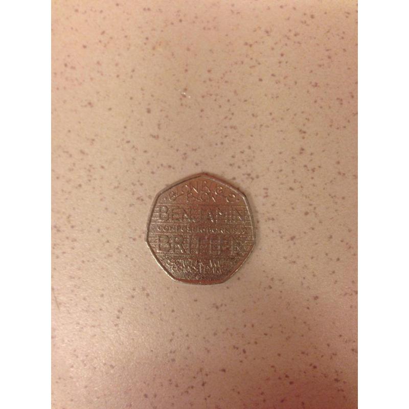 Collectible Rare Benjamin Britten 50p coin