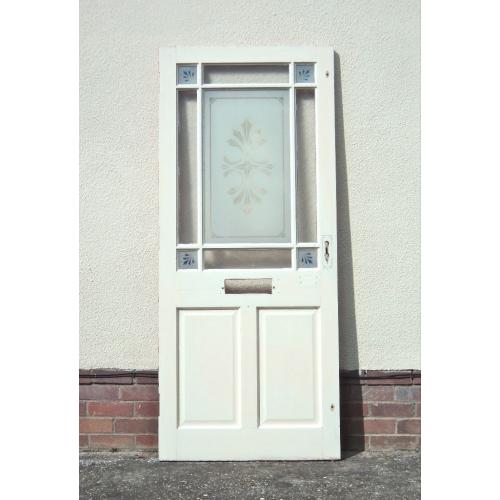 Solid wood external door with glass panels NEARLY NEW