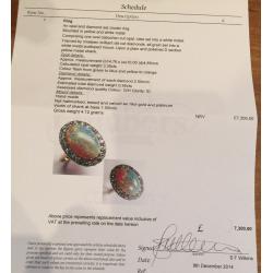 Beautiful Diamond & Opal 18ct Ring