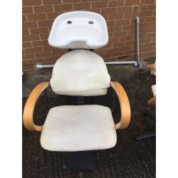 Salon back wash and hair dressing chair