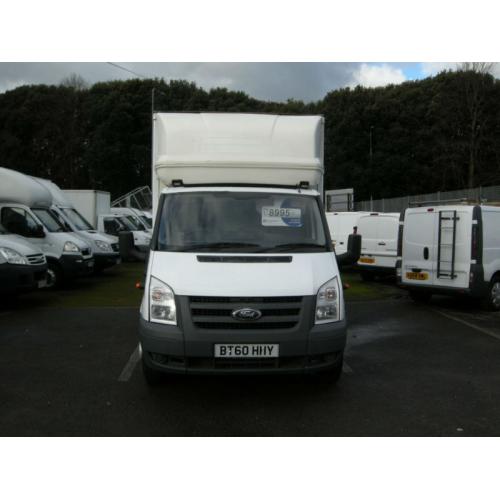 2010/60 FORD TRANSIT T350 115 EF LWB DRW GRP RWD LUTON WITH TAIL LIFT DIESEL VAN