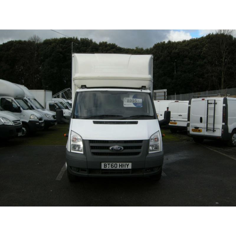 2010/60 FORD TRANSIT T350 115 EF LWB DRW GRP RWD LUTON WITH TAIL LIFT DIESEL VAN