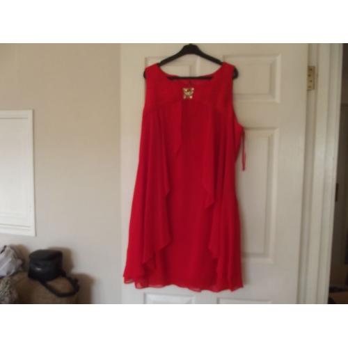 Monsoon Red dress size 22