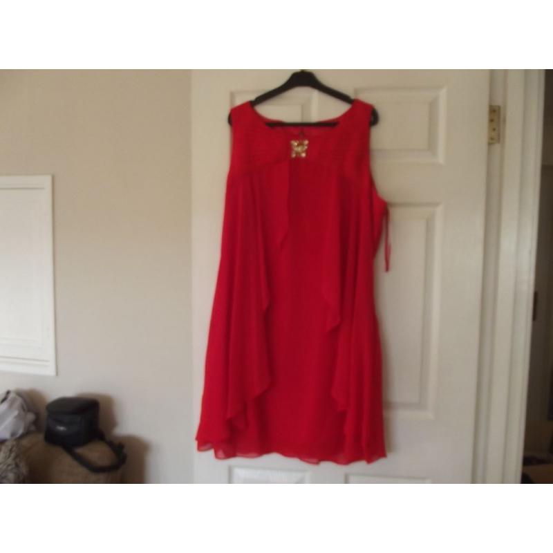Monsoon Red dress size 22