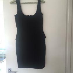 Black warehouse peplum dress