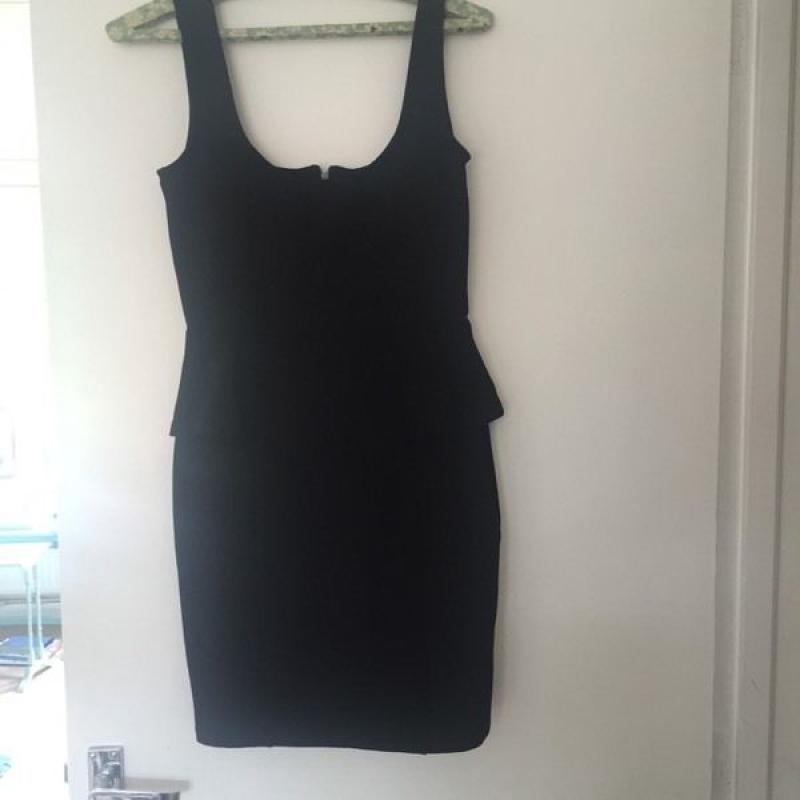 Black warehouse peplum dress