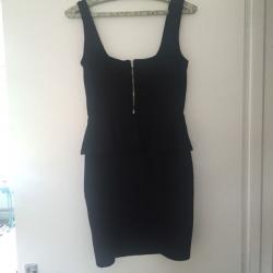Black warehouse peplum dress
