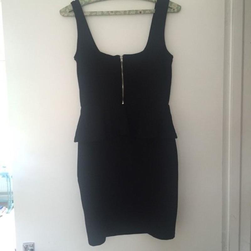 Black warehouse peplum dress