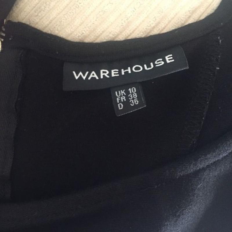 Black warehouse peplum dress