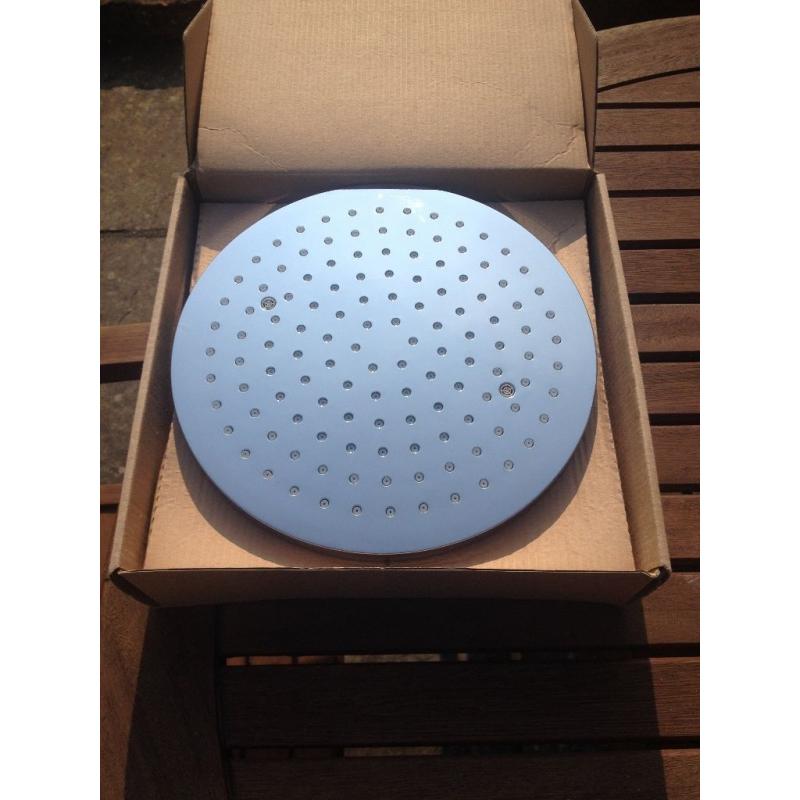 Large rain Shower Head 250mm, Crosswater , brand new in box, with pipe.