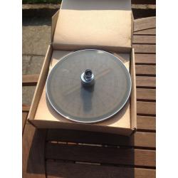Large rain Shower Head 250mm, Crosswater , brand new in box, with pipe.