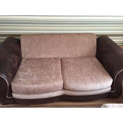 DFS 2 SEATER SOFA BED & 4 LARGE SEATER