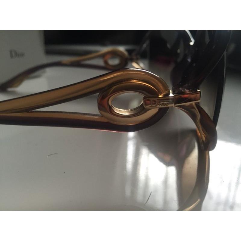 Dior brown and purple sunglasses